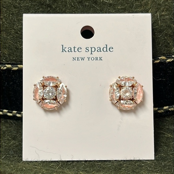 Brand New Kate Spade Flying Colors Blush Post Earrings Marquise Cluster Studs - Picture 15 of 15